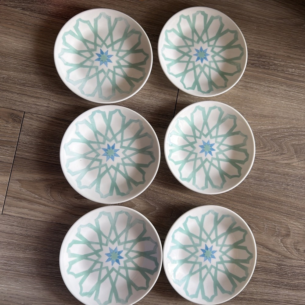 Corelle Amalfi Azul Bread & Butter Plate 6.75 6 3/4 in ~ Set of 6